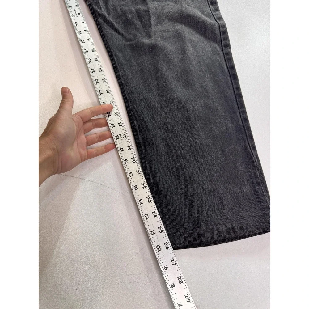 Levis Jeans Mens 38x34 Gray Denim Relaxed Fit Straight Charcoal Wash Pants